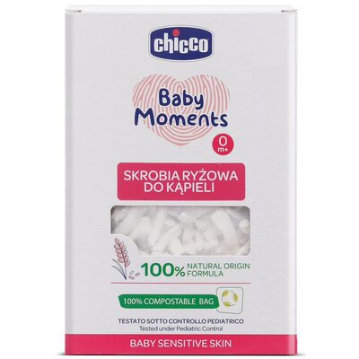 Chicco ORGANICZNA SKROBIA RYŻOWA DO KĄPIELI 250 GR 0M+ Baby Moments TOW018709