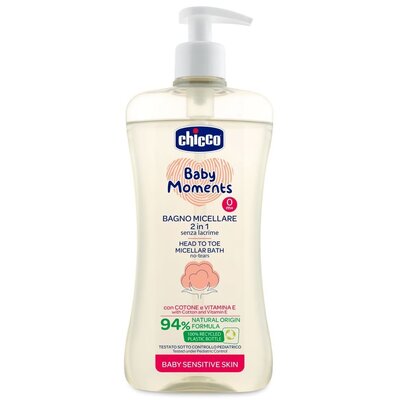 Chicco MICELARNY PŁYN DO KĄPIELI 2W1 500 ML 0M+ Baby Moments TOW018707