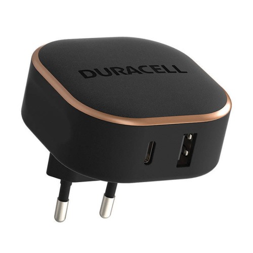 Ładowarka sieciowa Duracell USB + USB-C, 30W (czarna)