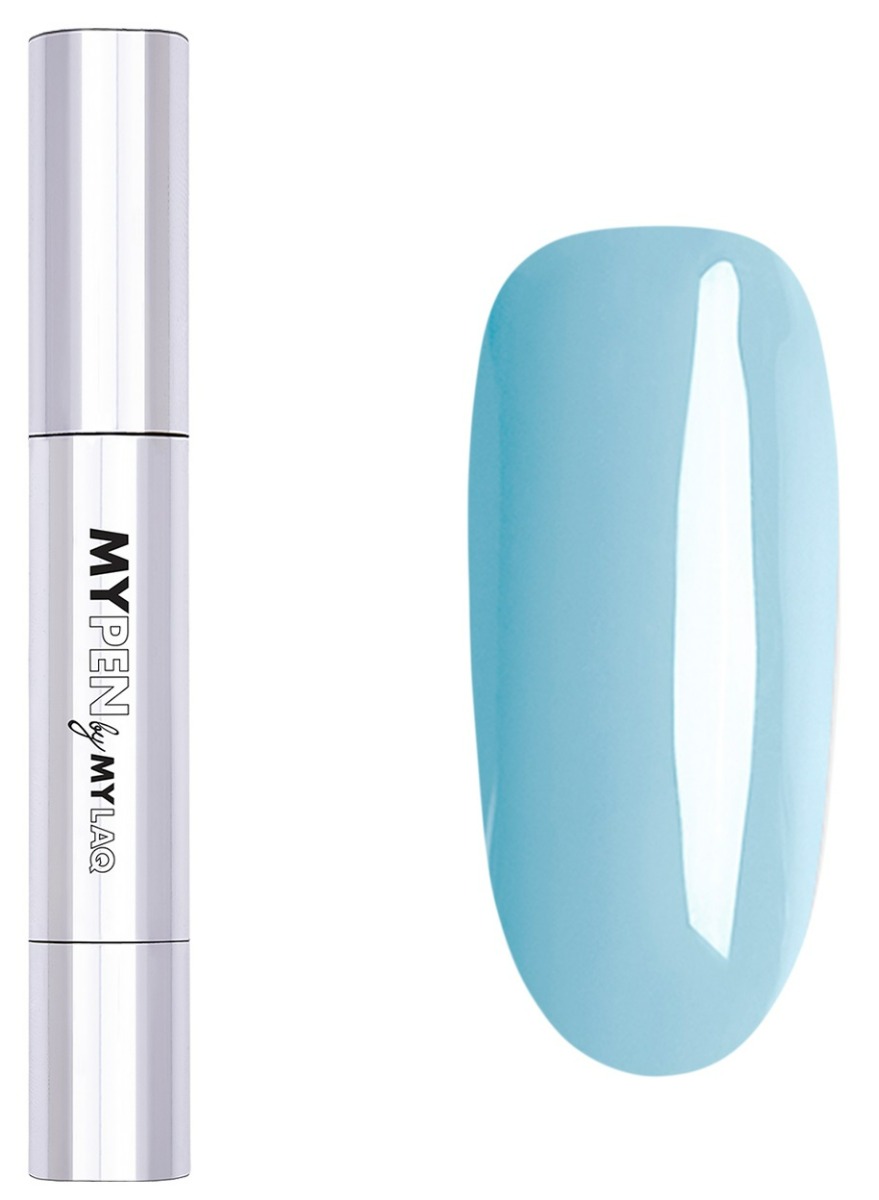 Фото - Лак для нігтів Mylaq My Pen Lakier hybrydowy w pisaku 3w1 My Easy Light Blue 3,7ml 