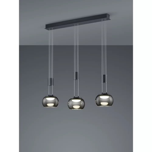 Madison LED lampa wisząca 3-punktowa czarna 342010332