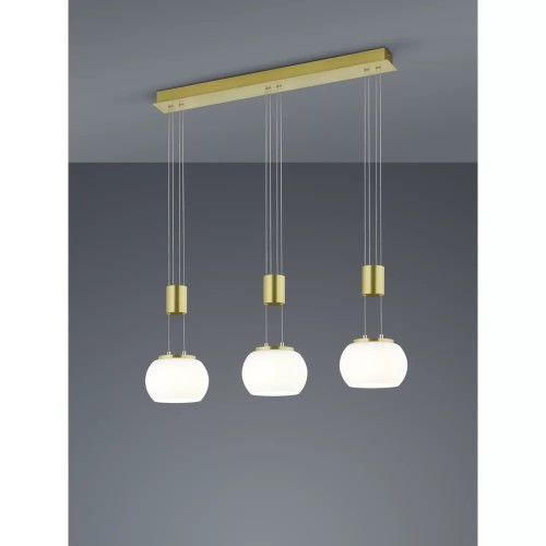 Madison LED lampa wisząca 3-punktowa mosiądz 342010308