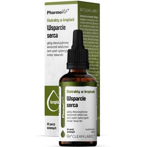 Pharmovit Clean Label Ekstrakty w Kroplach Wsparcie Serca 30 ml