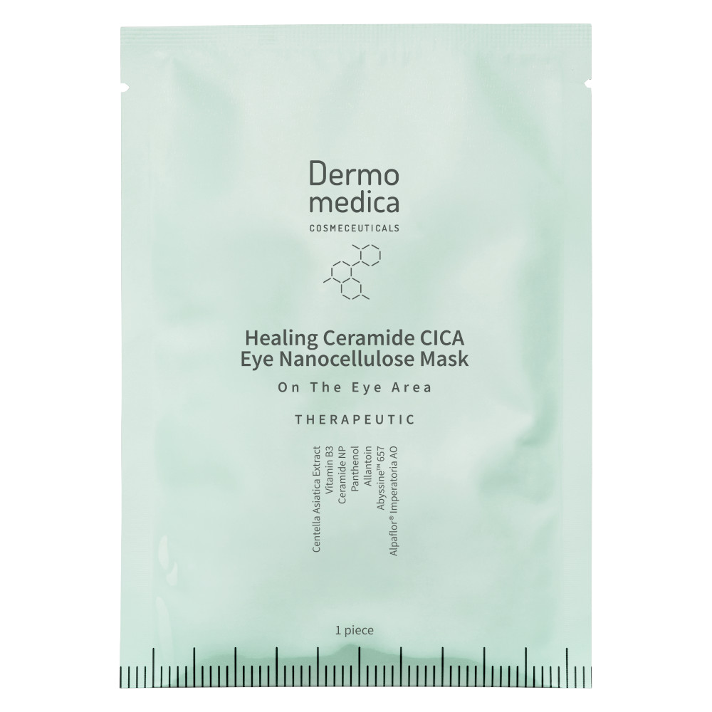 DERMOMEDICA Healing Ceramide Cica Eye Nanocellulose Mask/On The Eye Area przeciwstarzeniowa maska na okolice oczu