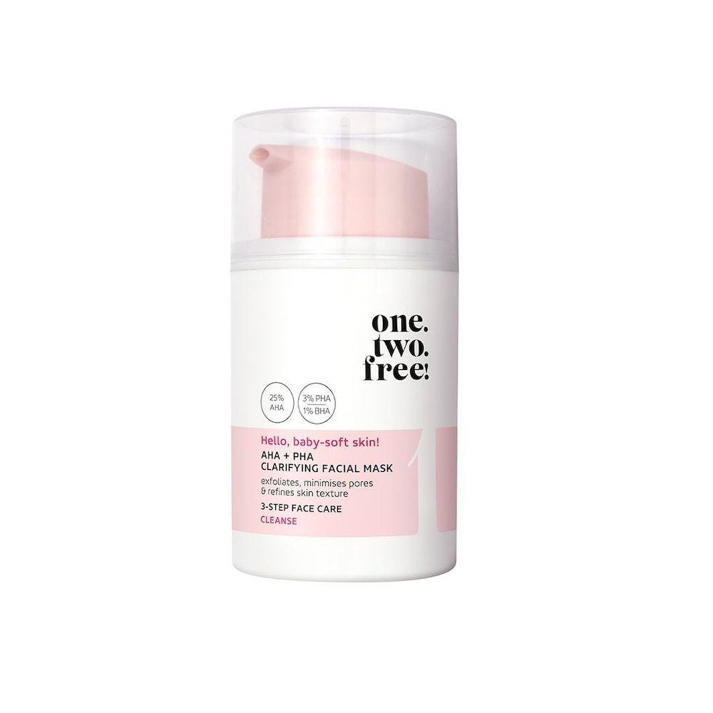 one.two.free! Krok 1. Oczyszczanie AHA + PHA Clarifying Facial Mask 50.0 ml