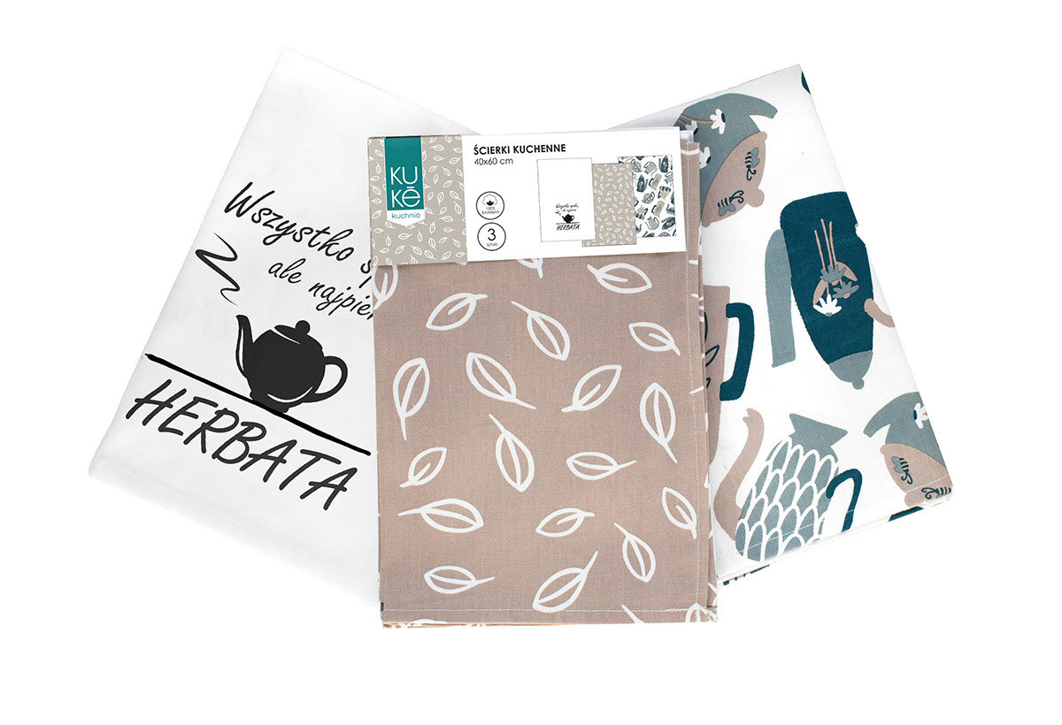 Faro TEKSTYLIA SPÓŁKA Z O O KOMANDYTOWA Ścierki 40 x 60 Komplet 3 szt Kuke Bawełniane 06 1228138