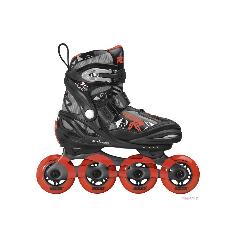 Łyżworolki Roces Moody Boy Tif czarno-czerwone 400855 02 - Rozmiar rolek/łyżew - 30 - 35