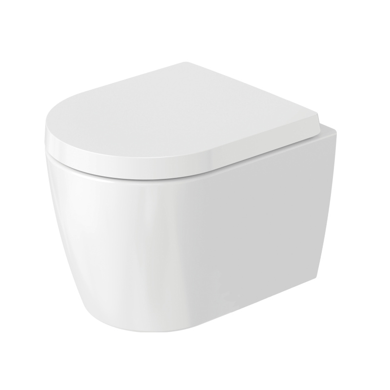 Duravit ME by Starck Toaleta WC 48x37 cm krótka bez kołnierza biały/biały satynowy mat z powłoką HygieneGlaze 2530099000