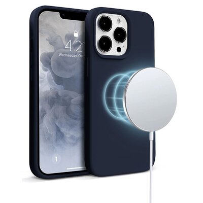 Crong Etui Color Cover Magnetic MagSafe do Apple iPhone 13 Pro Max Granatowy