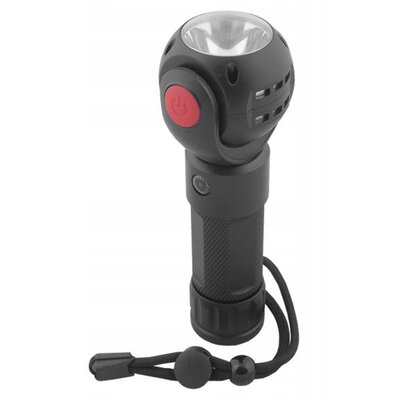 LTC Latarka LTC LTC Latarka ręczna obrotowa 360 1xLED 8W+ 1xCOB 3W 3xAAA Akumulator 18650 microUSB LXLL83