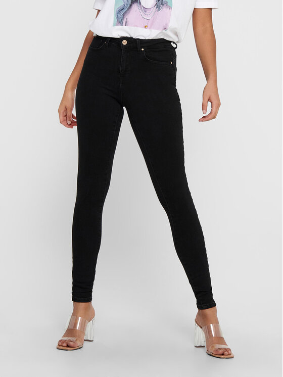 ONLY Jeansy Power 15181958 Czarny Skinny Fit