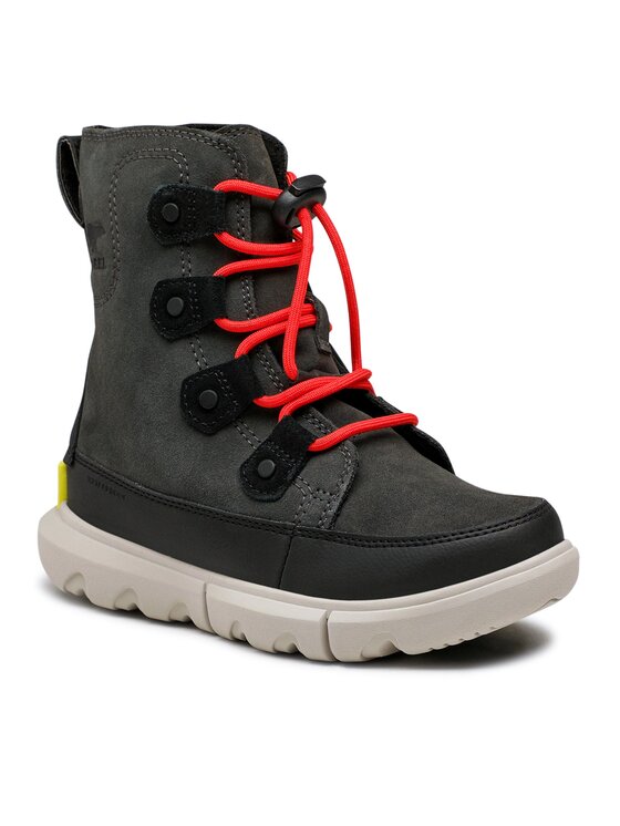 Sorel Śniegowce Youth Sorel Explorer Lace Wp NY4897-093 Czarny