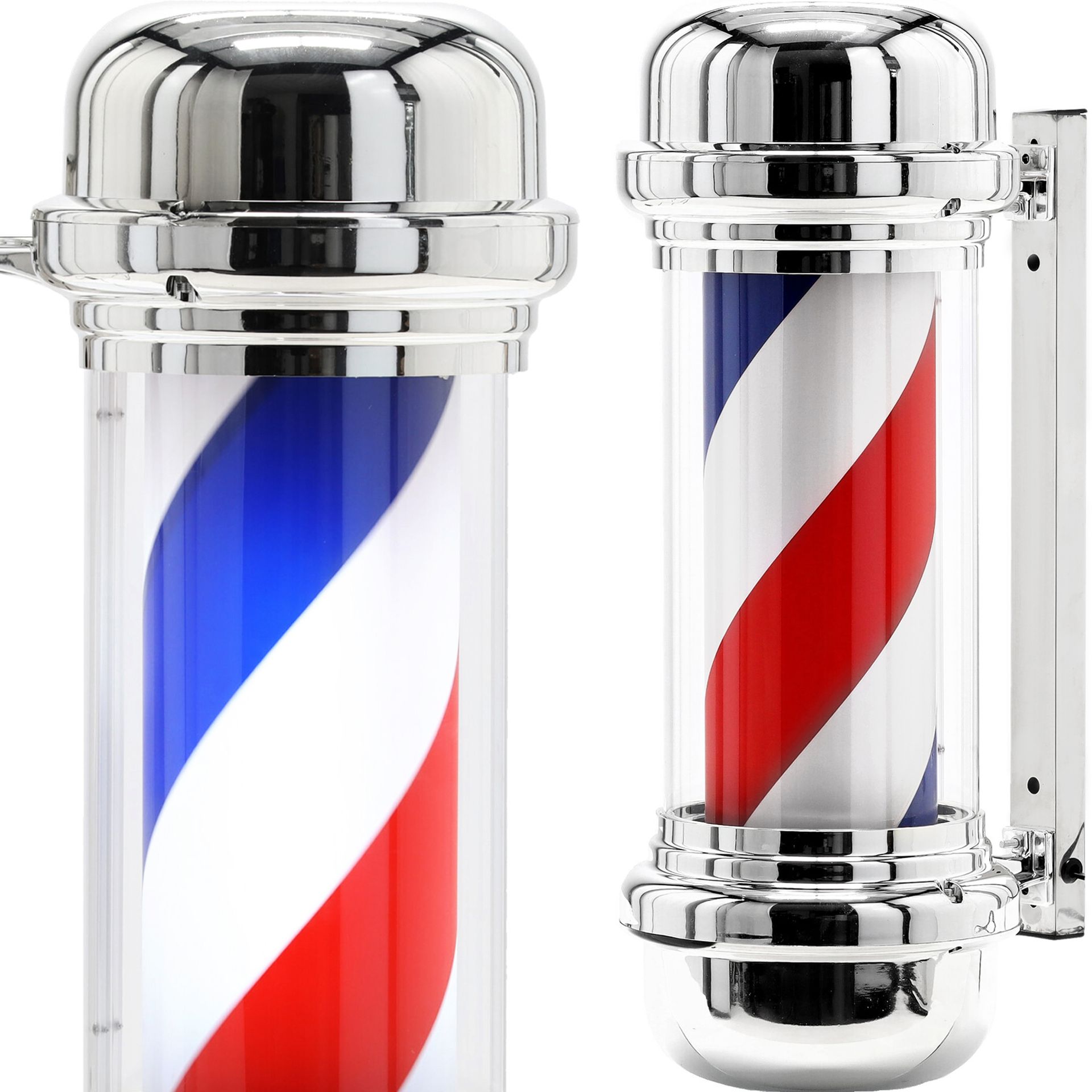 Barber pole słupek plafon barberski barber z lampą 66cm