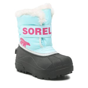 Śniegowce Sorel - Childrens Snow Commander NC1960-428 Ocean Surf/Cactus Pink