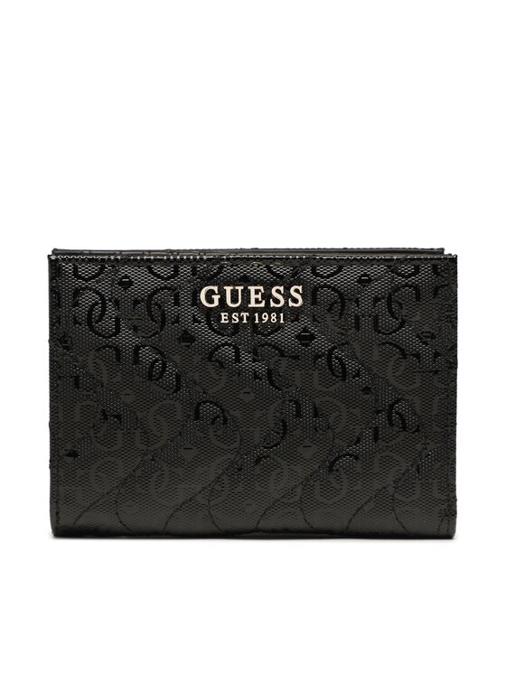 Guess Duży Portfel Damski Sasky (GG) Slg SWGG86 92670 Czarny