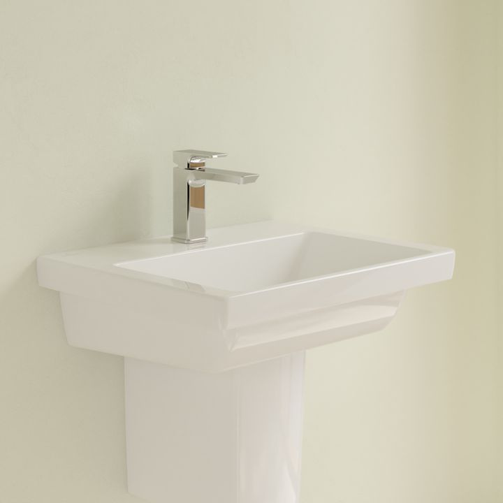 Villeroy & Boch Subway 3.0 Umywalka meblowa 55x44 cm z otworem na baterię bez przelewu z powłoką CeramicPlus weiss alpin 4A7056R1