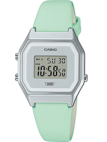 Casio Zegarek LA680WEL-3EF, zielony, Pasek