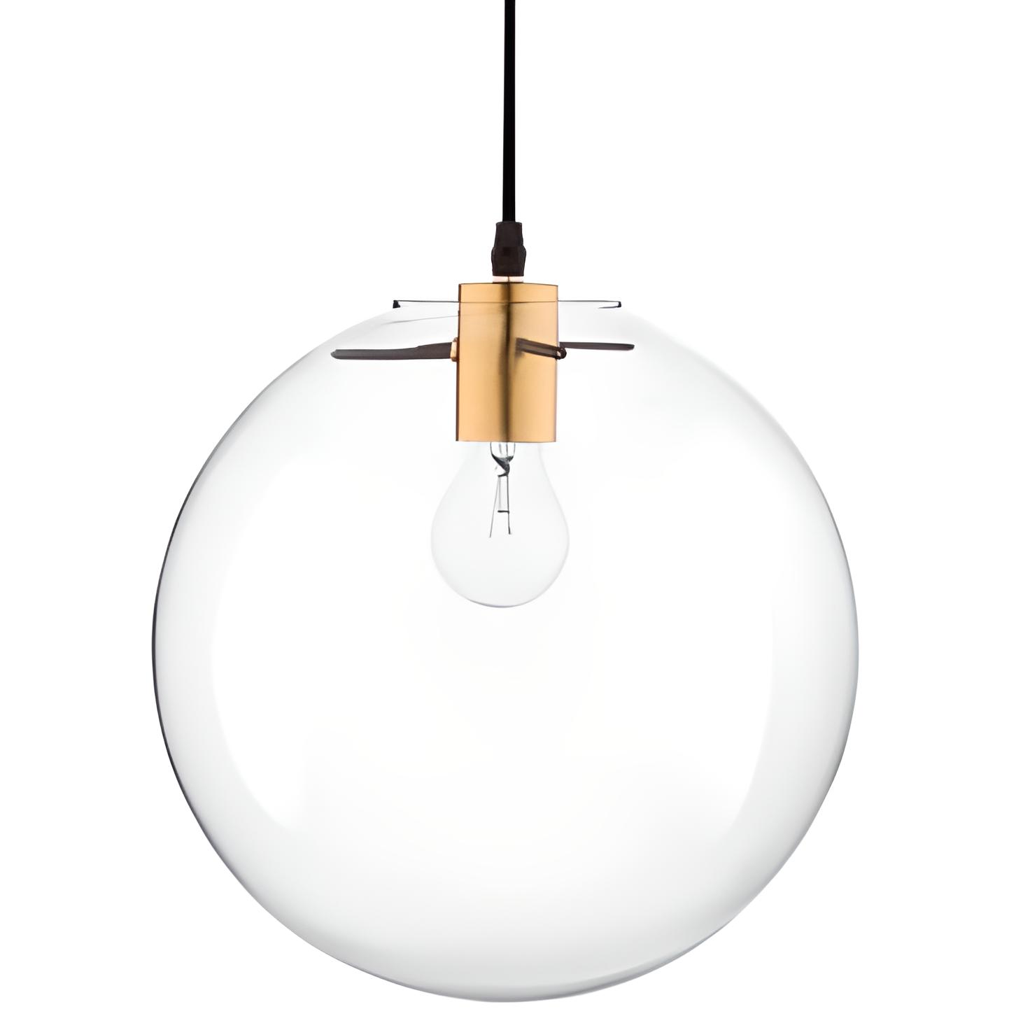 Kulista lampa wisząca Upata salonowa ball czarna złota