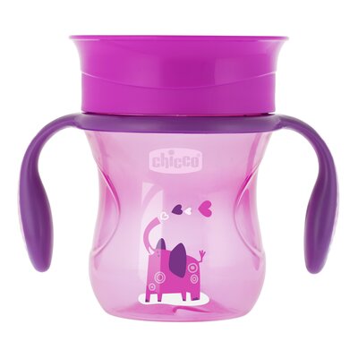 Chicco Kubek 360° do nauki samodzielnego picia 200 ml : Kolor - Różowy