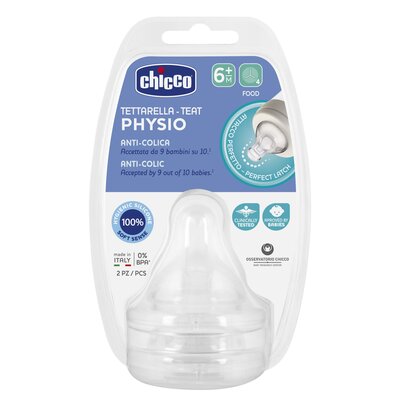 Chicco Smoczek Antykolkowy Physio Przepływ Do Kaszki 6m+ 2 szt. ART00020347000000