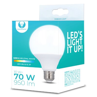 Forever Light Żarówka LED E27 G95 10W 230V 4500K