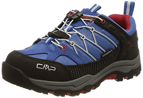 CMP Unisex dziecięce buty trekkingowe Rigel Low Trekking Wp Walking Shoe, Cobalto Stone Fire - 36 EU