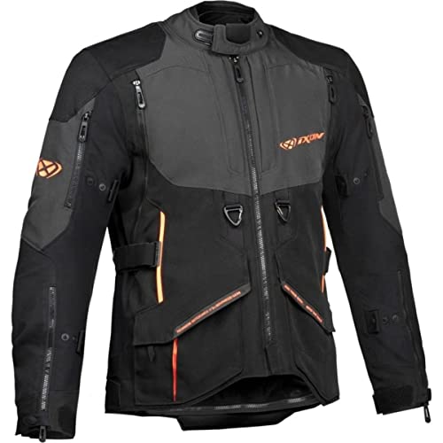 Ixon, Ragnar kurtka motocyklowa czarny antracyt pomarańczowy, M