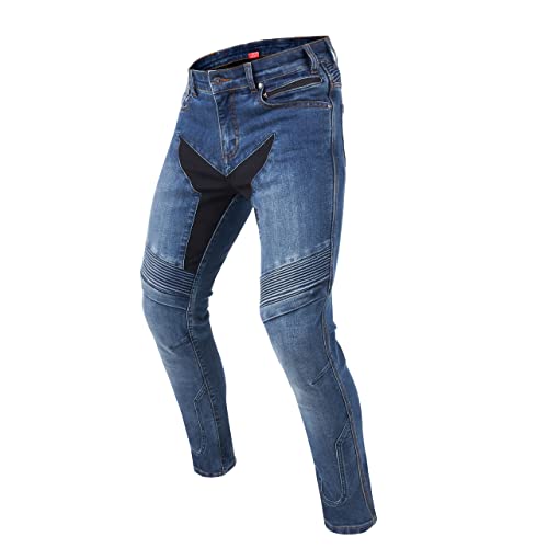 REBELHORN Eagle III dżinsy motocyklowe dla mężczyzn Kevlar Dupont wstawki ochraniacze na kolana i biodra SAS-TEC Slim Fit