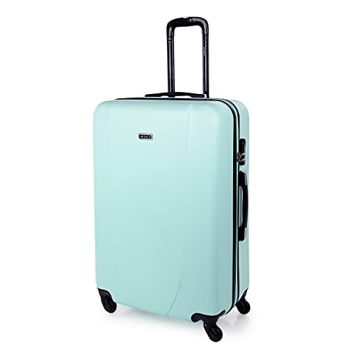 ITACA - Sztywna walizka 75 cm XL. ABS Odporny i lekki. 4 koła. Górne i boczne uchwyty Zintegrowany zamek szyfrowy. Duży rozmiar. 71170