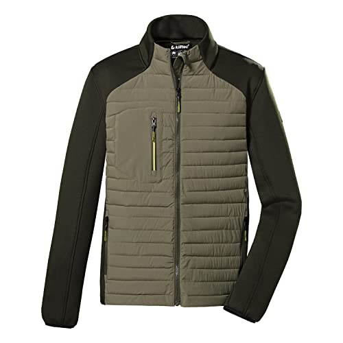 Killtec (KILAH) Męska kurtka pikowana/kurtka hybrydowa ze stójką KOW 33 MN JCKT, ciemno-błotna, XL, 38637-000