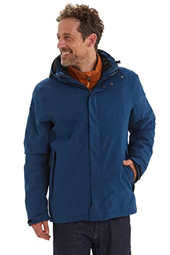 Killtec Męska kurtka outdoorowa/kurtka funkcyjna z odpinanym kapturem KOW 148 MN JCKT, ciemnopetrol, XL, 38920-000