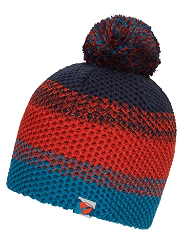 Ziener Unisex dziecięca czapka z pomponem/dzianina, polarowa podszewka, trójkolorowa ISHI