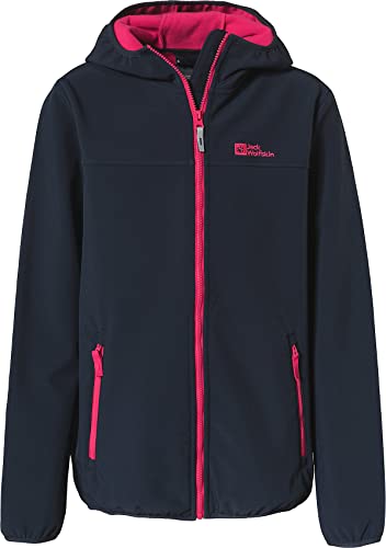 Jack Wolfskin Chłopięca kurtka Fourwinds, Night Blue/Pink, 140