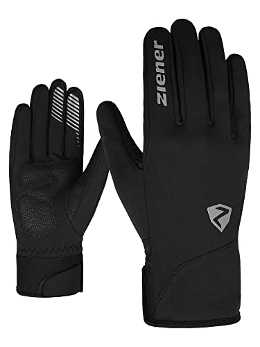 Ziener Unisex SMU 20-Bike 234 rękawiczki rowerowe, zimowe | Soft-Shell, wyściełane, oddychające, czarne, 10