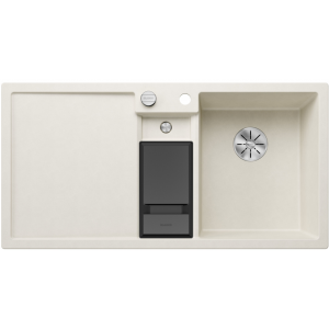 Zlewozmywak granitowy BLANCO Collectis 6 S Silgranit Delikatny biały + wkład z pokrywką 527058