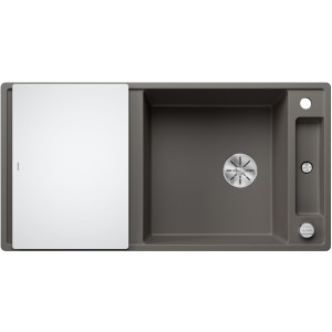 Zlewozmywak granitowy BLANCO Axia III XL 6 S Silgranit Wulkaniczny szary + deska szklana 527234