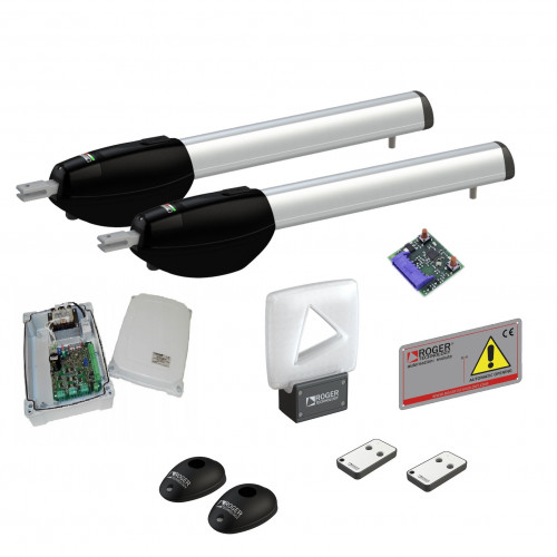 ROGER Zestaw do bram skrzydłowych KIT BE20 210 F o max długości skrzydeł 2,8m + 2,8m