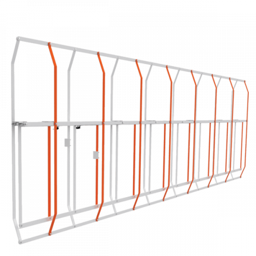 Came Pełnowymiarowa firanka z malowanego aluminium Moduł 1720 mm, H = 1300 mm