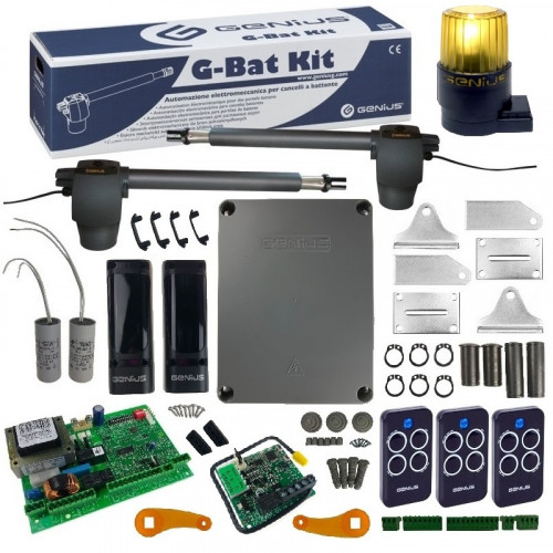 Genius Zestaw startowy G-BAT 300 do bramy dwuskrzydłowej + Lampa GUARD