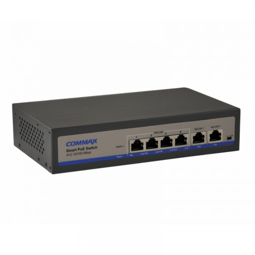 COMMAX SWITCH 4X10/100M POE + 2X10/100M, CIOT-H4L2