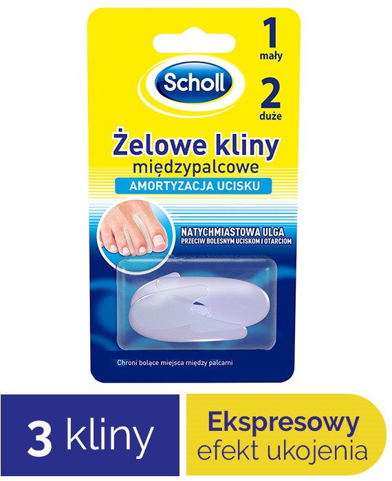 Scholl GEL TOE SEPARATORS Żelowe kliny międzypalcowe - 3 szt. 9034672
