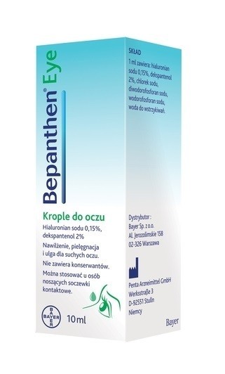 BAYER BEPANTHEN EYE Krople do oczu 10 ml 9071483