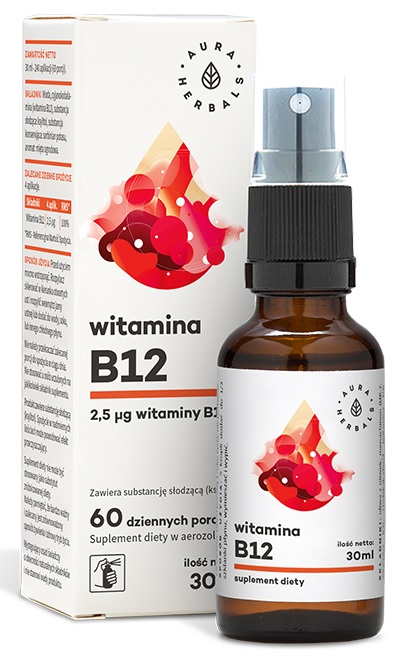 AURA HERBALS Aura Globe Trade Witamina B12 Forte 30ml - suplement diety