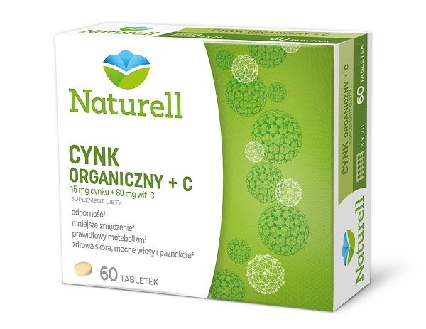 USP ZDROWIE Naturell Cynk organiczny x 60 tabl do ssania INSTANT