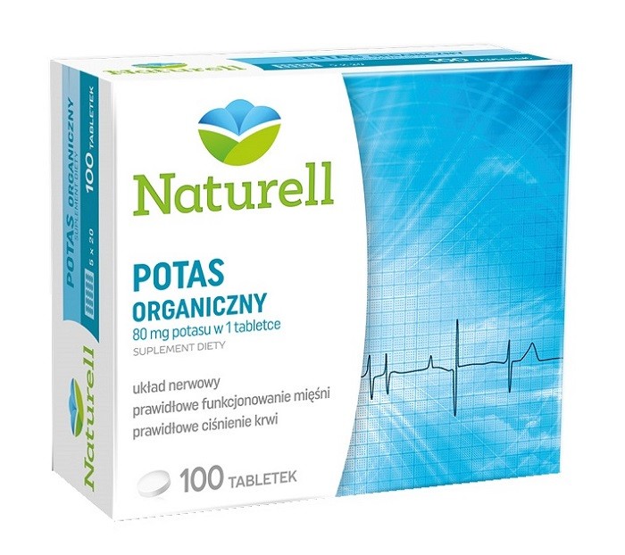 NATURELL Potas organiczny 80mg 100tabl. NATURELL 21NATPOTTA