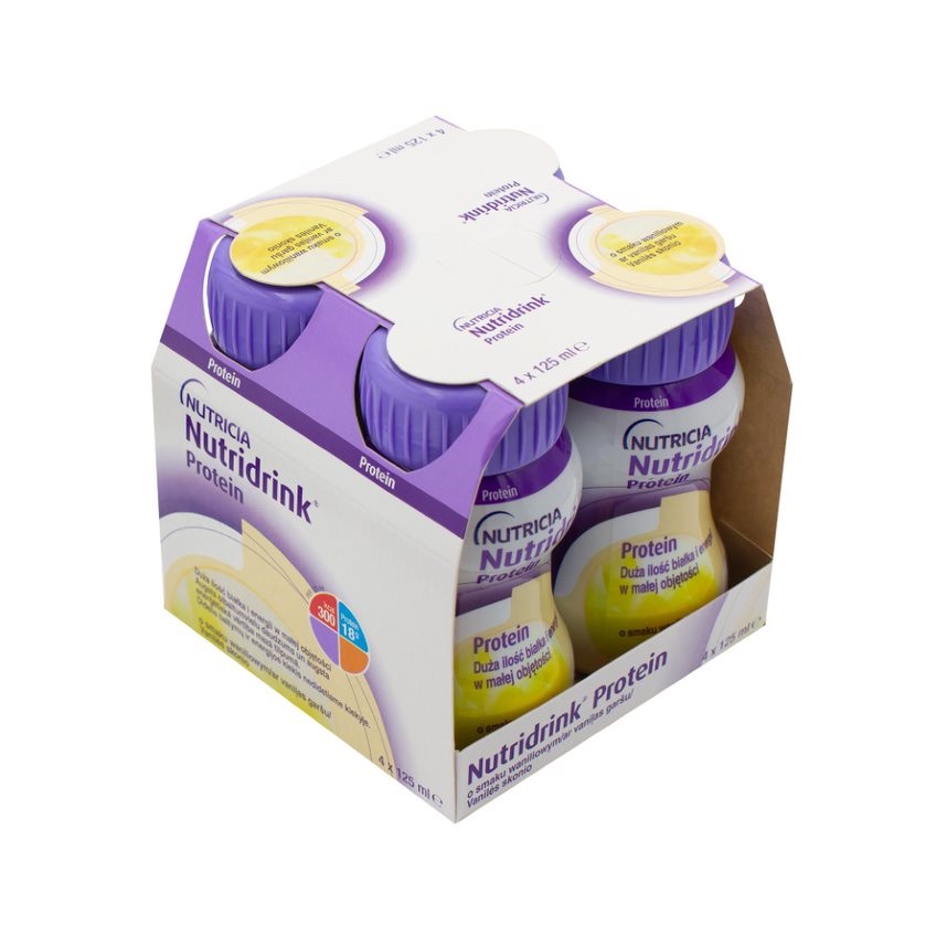 NUTRICIA POLSKA SP. Z O.O. Nutridrink Protein o smaku waniliowym 4x125ml (3001281)