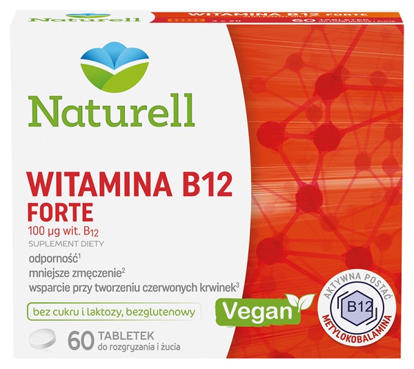 Naturell USP ZDROWIE Witamina B12 forte x 60 tabl do ssania INSTANT