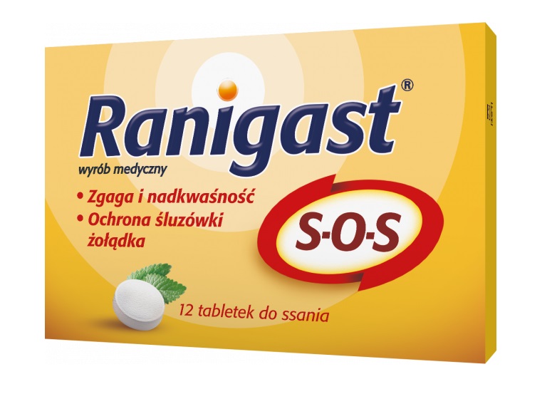 Polpharma Ranigast SOS x 12 tabl do ssania