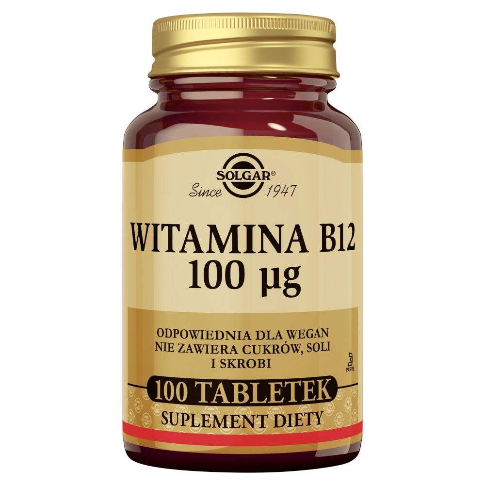 Solgar Witamina B12 naturalna 100 tabletek