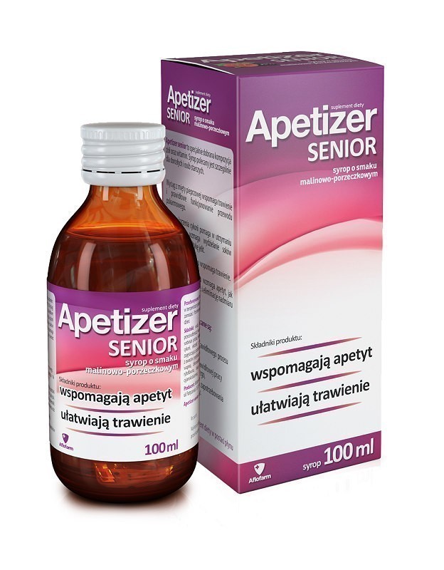 Aflofarm Apetizer Senior syrop o smaku malinowo-porzeczkowym 100 ml 3053341